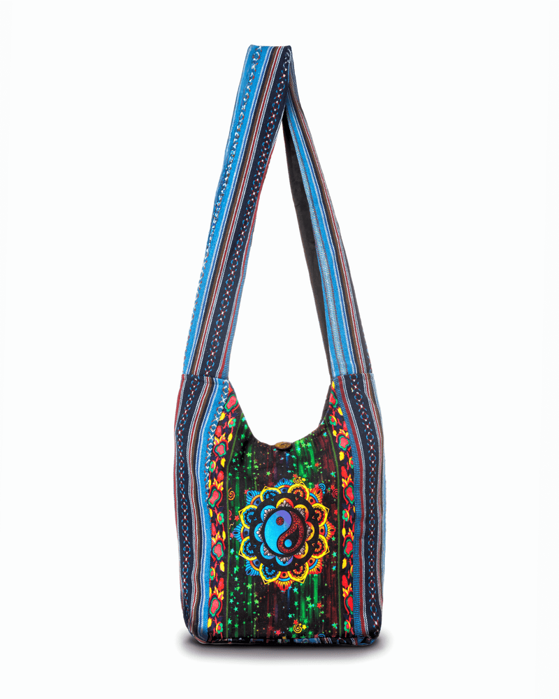 Load image into Gallery viewer, Kathmandu Collection Yin Yang Print Hobo Bag

