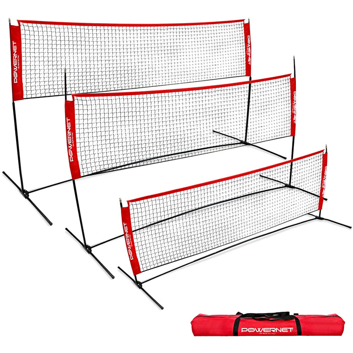 Load image into Gallery viewer, PowerNet Portable 10x3 Ft Net for Tennis Badminton Volleyball Pickellball (1050)
