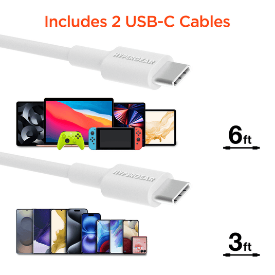 HyperGear 45W USB-C PD PPS Tri-Port GaN Fast Wall Charger