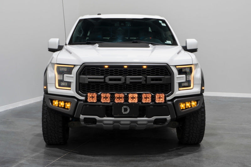 Load image into Gallery viewer, Diode Dynamics 17-20 Ford Raptor SS5 Grille CrossLink Lightbar Kit - Yellow Pro Combo
