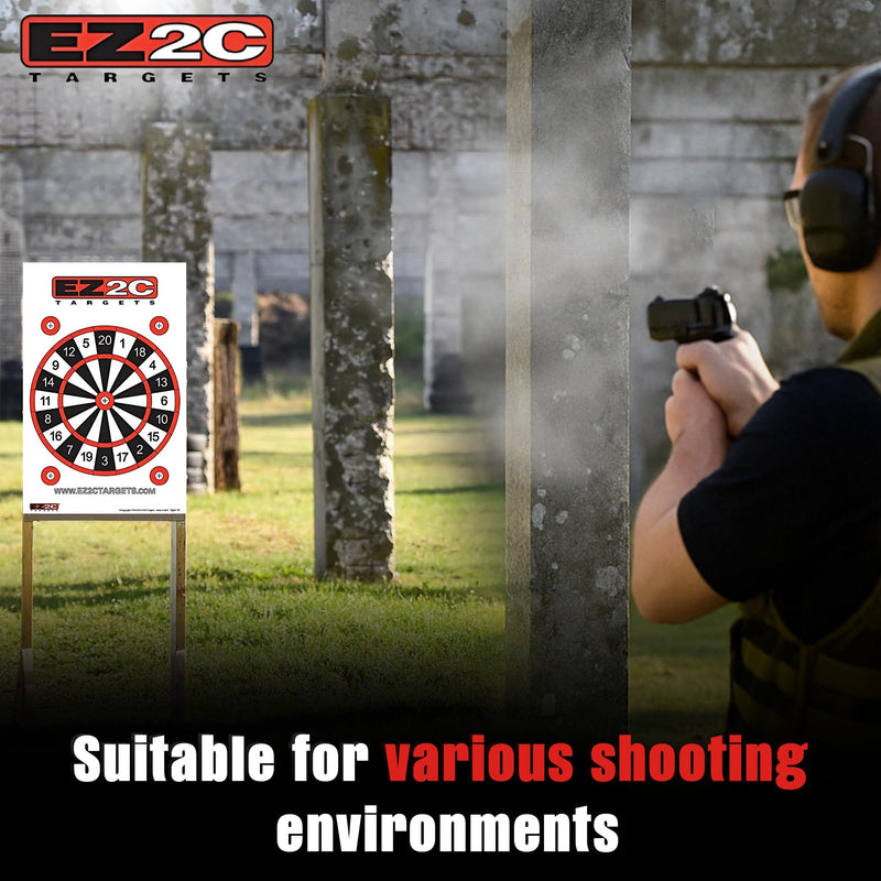 Load image into Gallery viewer, EZ2C Targets #15: Dartboard Paper Shooting Target 11"x17" USA Made
