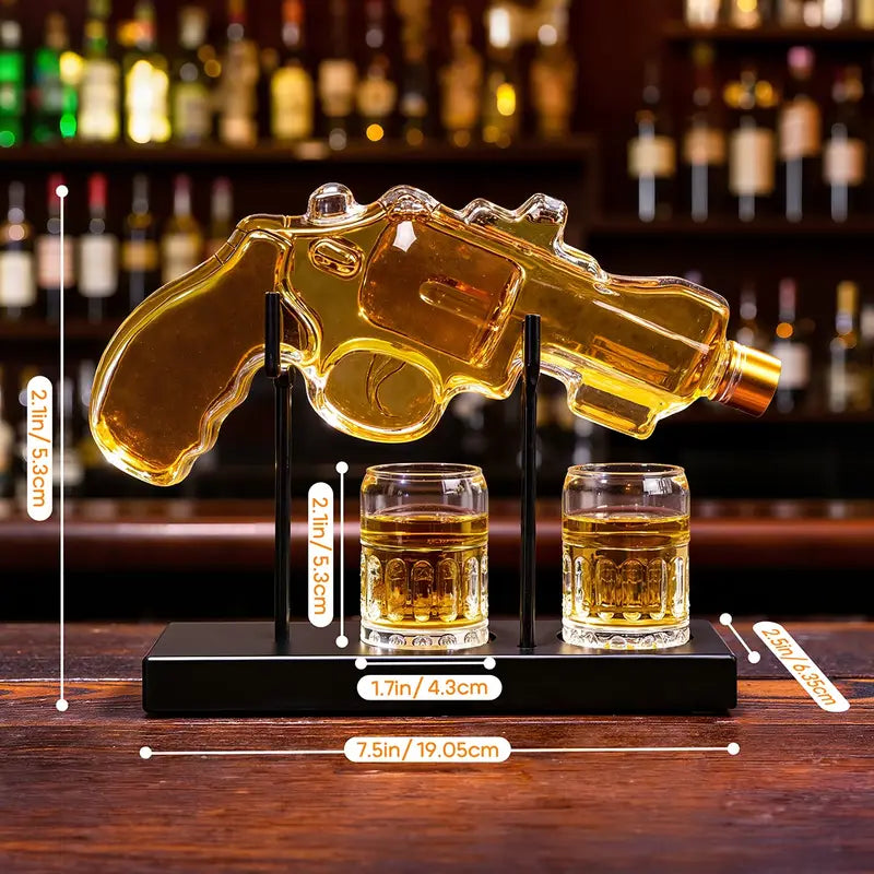 Load image into Gallery viewer, Classic Revolver Whiskey Decanter Set

