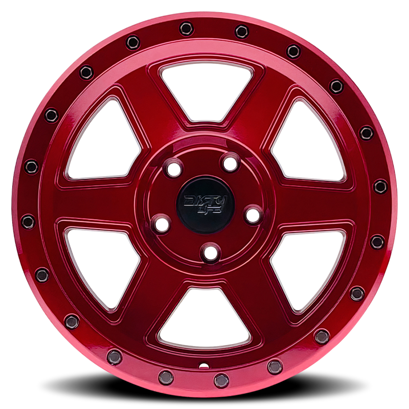 Load image into Gallery viewer, Dirty Life 9315 Compound 17x9 / 6x139.7 BP / -12mm Offset / 106mm Hub Crimson Candy Red Wheel
