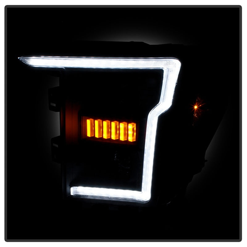 Load image into Gallery viewer, Spyder Signature 20-21 Ford F150(Halogen Model) Proj. Headlights - Black(PRO-YD-FF15021HALSI-SEQ-BK)
