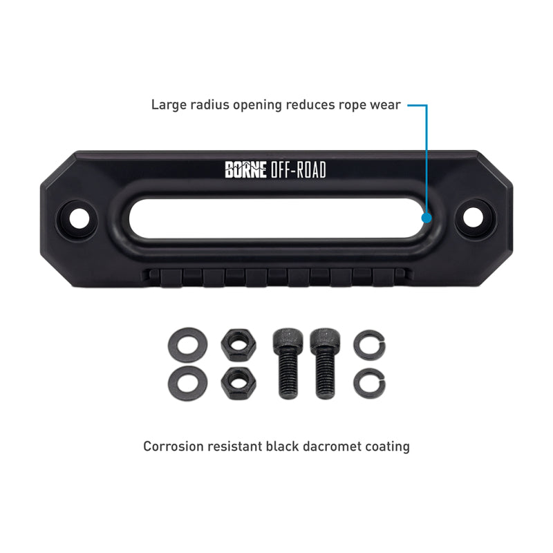 Load image into Gallery viewer, Borne Off-Road 10K Winch - Blue Synthetic Rope
