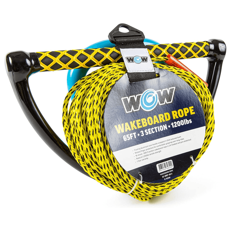 Load image into Gallery viewer, WOW Watersports 65ft 3-Section Wakeboard Rope
