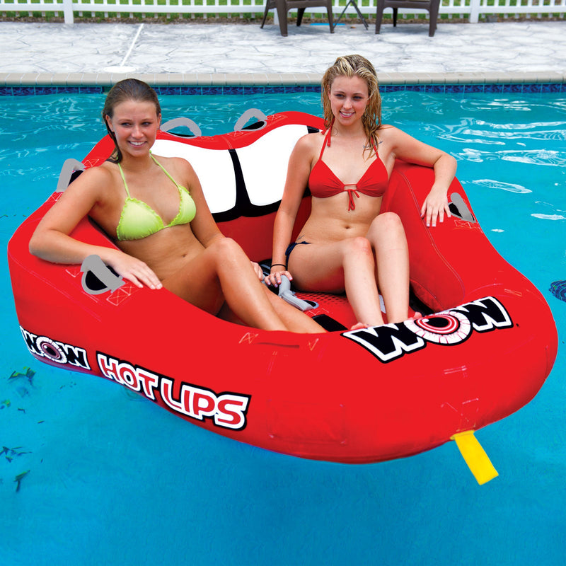 Load image into Gallery viewer, WOW Sports Hot Lips 2 Person Towable Water Tube For Pool and Lake
