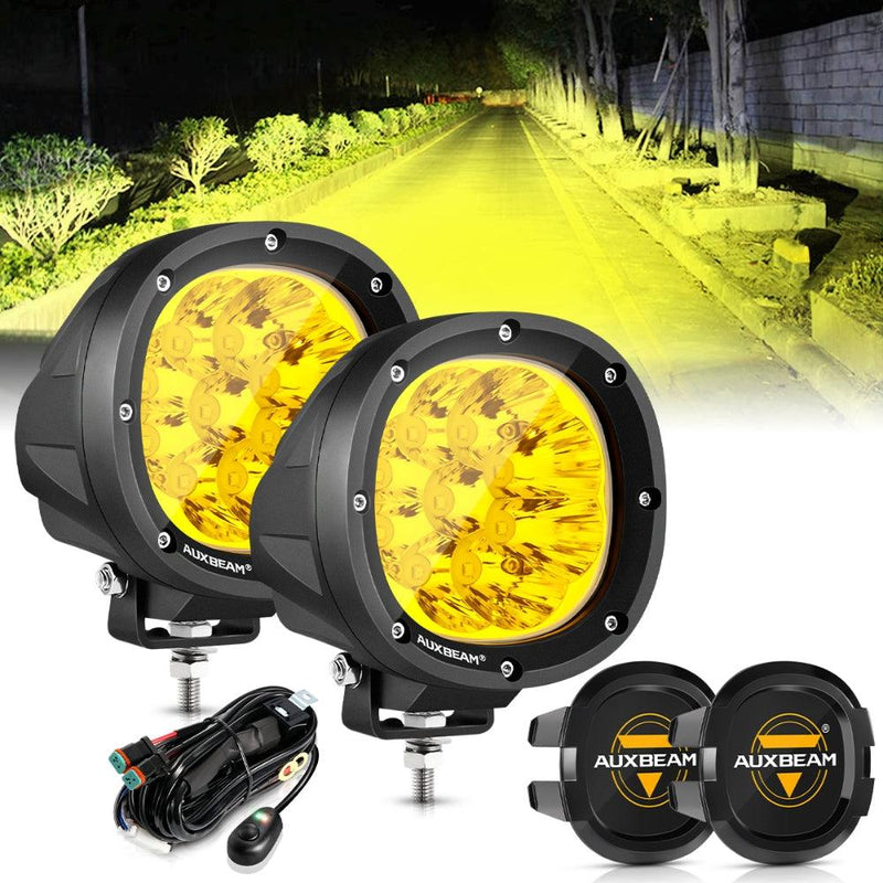 Load image into Gallery viewer, P4 Series | 4 Inch 90W Round LED Driving Lights Spot Amber Pod Lights
