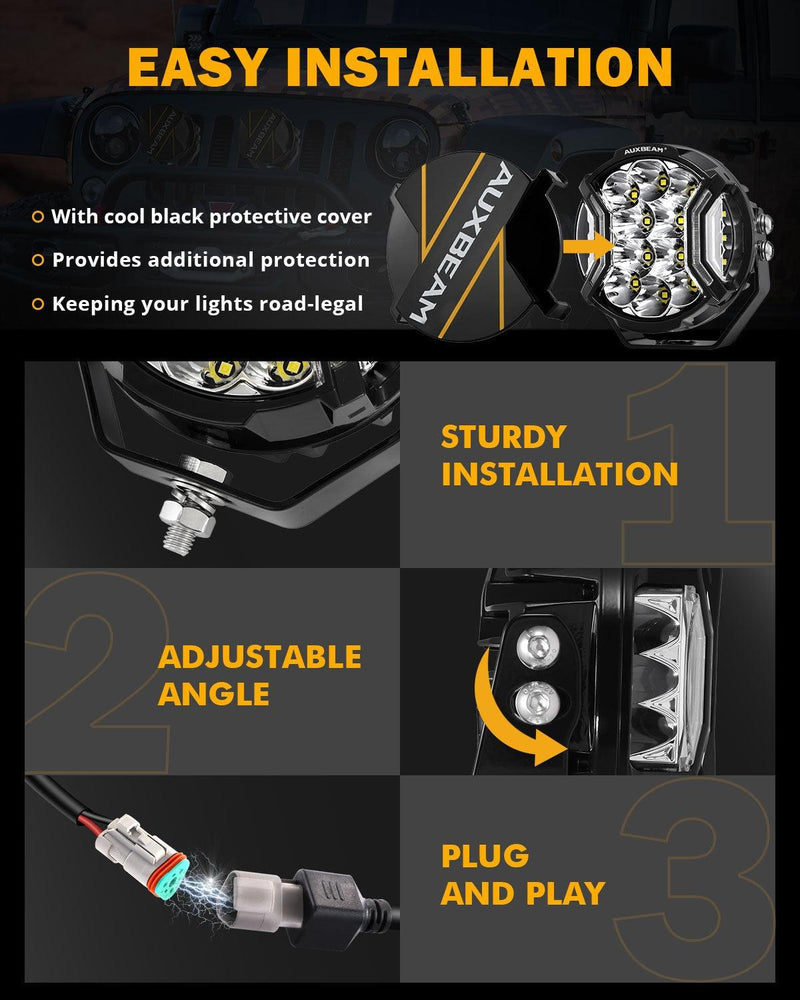 Load image into Gallery viewer, V-ULTRA Series 6/8 Pcs 5 Inch 172W LED Side Shooter Amber DRL with Power Harness
