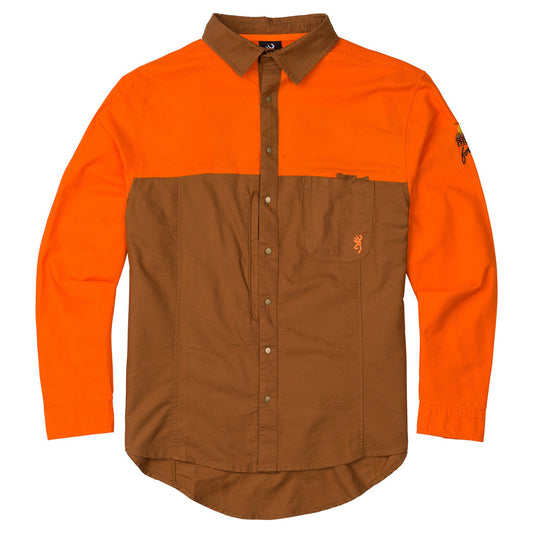 Browning Midweight Upland Shirt Tan/Blaze Large