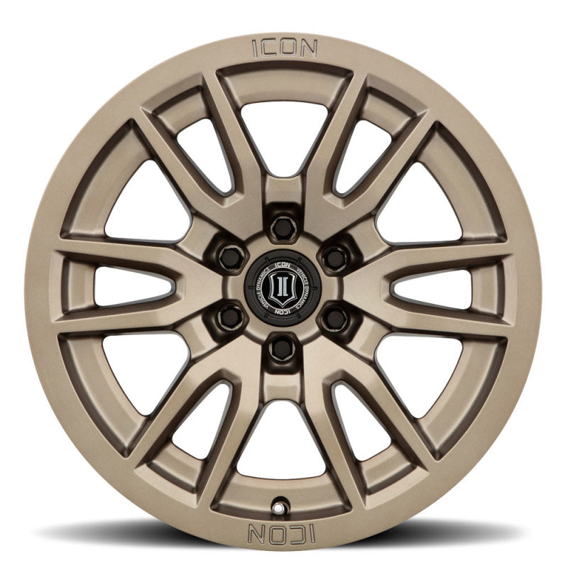 Load image into Gallery viewer, ICON Vector 6 17x8.5 6x135 6mm Offset 5in BS 87.1mm Bore Bronze Wheel
