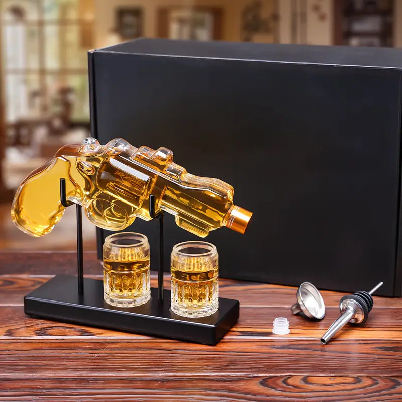 Load image into Gallery viewer, Classic Revolver Whiskey Decanter Set
