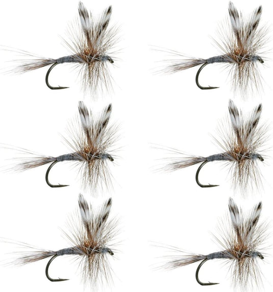 Barbless Adams Classic Dry Fly - Set of 6 - Hook Size 16