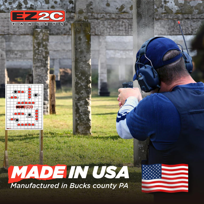 Load image into Gallery viewer, EZ2C Four Fun Game Styles: Paper Targets Shooting Range 11"x17" USA MADE
