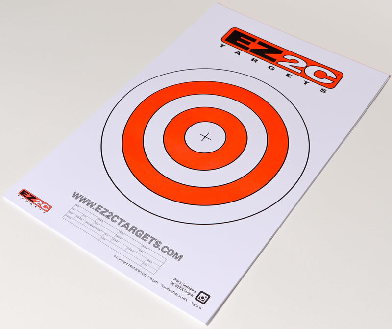 Load image into Gallery viewer, EZ2C Targets #6: 10" Bullseye Paper Shooting Target 11"x17" USA MADE
