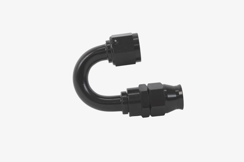 Load image into Gallery viewer, Aeromotive PTFE Hose End - AN-08 - 180 Deg - Black Anodized 15363

