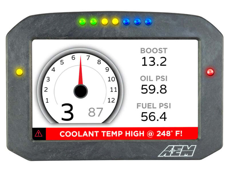 Load image into Gallery viewer, AEM CD-7LG Carbon Logging Flush Digital Dash Display w/ Internal 20Hz GPS &amp; Antenna 30-5703F
