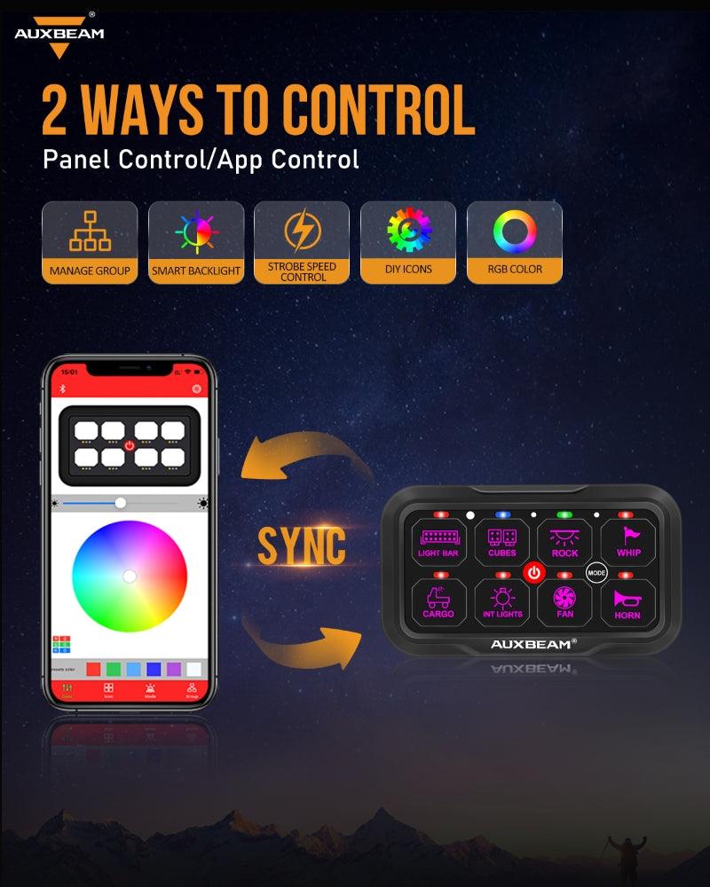 Load image into Gallery viewer, AUXBEAM AR-800 RGB Switch Panel, Off Road Lights Controller
