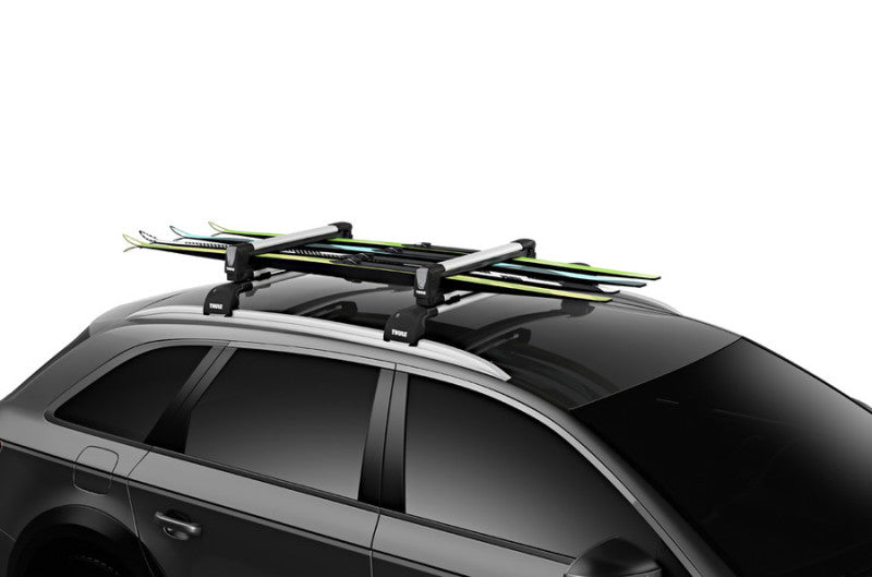 Load image into Gallery viewer, Thule SnowPack M Ski/Snowboard Rack (Up to 4 Pair Skis/2 Snowboards) - Black/Silver
