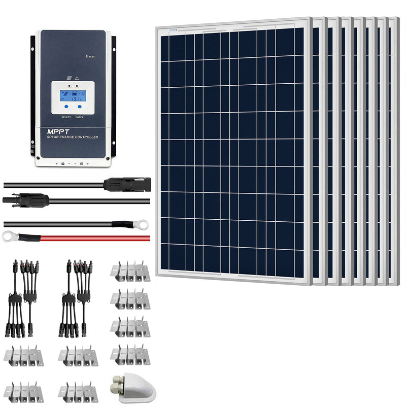 Load image into Gallery viewer, ACOPOWER 8x100W 12V Poly Solar RV Kits, 60A MPPT Charge Controller (800W 60A)
