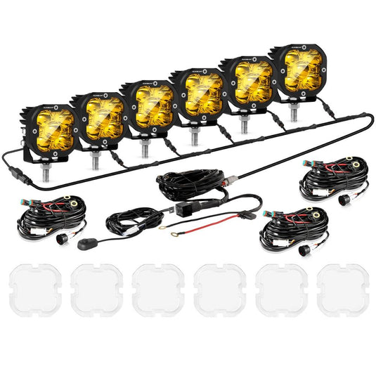 XP-ULTRA Series 3 Inch 80W Spot Beam LED Pods Amber&White Offroad Lights