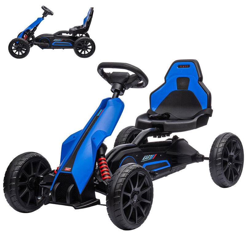 Load image into Gallery viewer, Adjustable Seat 4-Wheel Pedal Go Kart for Kids with Safety Belt
