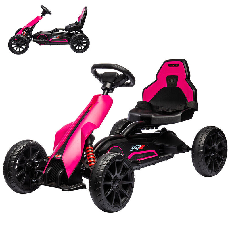 Load image into Gallery viewer, Adjustable Seat 4-Wheel Pedal Go Kart for Kids with Safety Belt
