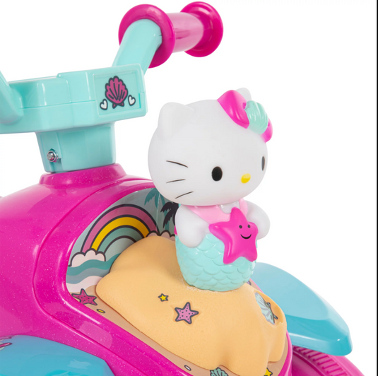 Adorable Pink Hello Kitty 4 Wheeler Electric Ride-On Car with Bubble Blowing Feature for Girls