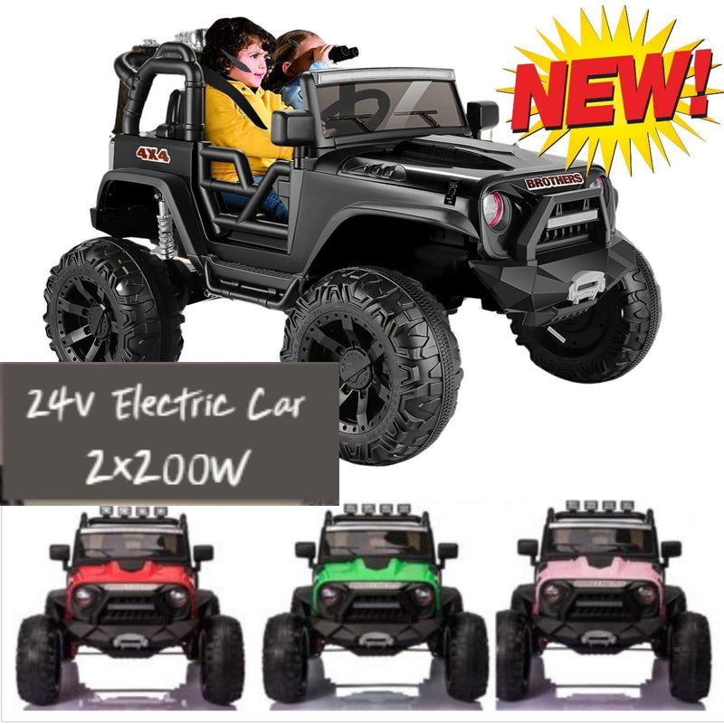 Load image into Gallery viewer, Premium 24V Electric Kids Ride-On Truck with MP3, LED Lights, and Remote Control - Seats 2 (400W)
