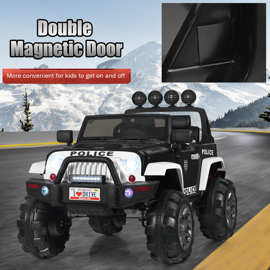 Adventure-Ready 12V Kids Ride On Truck with RC Control, Spring Suspension, Lights, Music, and Trunk