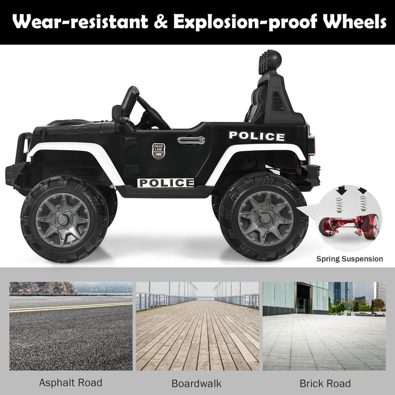 Load image into Gallery viewer, Adventure-Ready 12V Kids Ride On Truck with RC Control, Spring Suspension, Lights, Music, and Trunk
