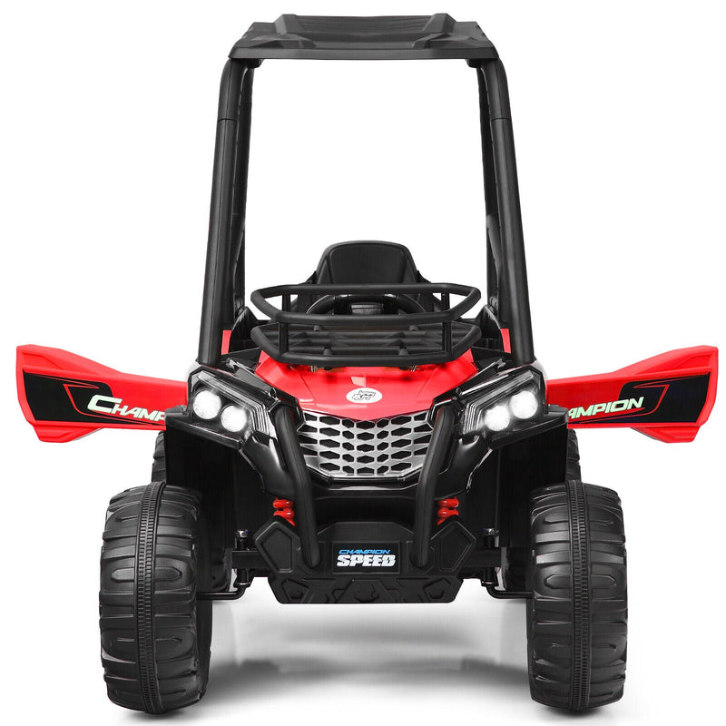Load image into Gallery viewer, Adventure-Ready 12V Off-Road UTV Truck for Kids with RC Control, MP3 Player, and Lights - Red
