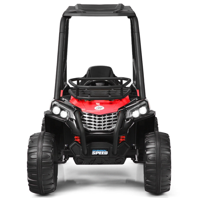 Load image into Gallery viewer, Adventure-Ready 12V Off-Road UTV Truck for Kids with RC Control, MP3 Player, and Lights - Red
