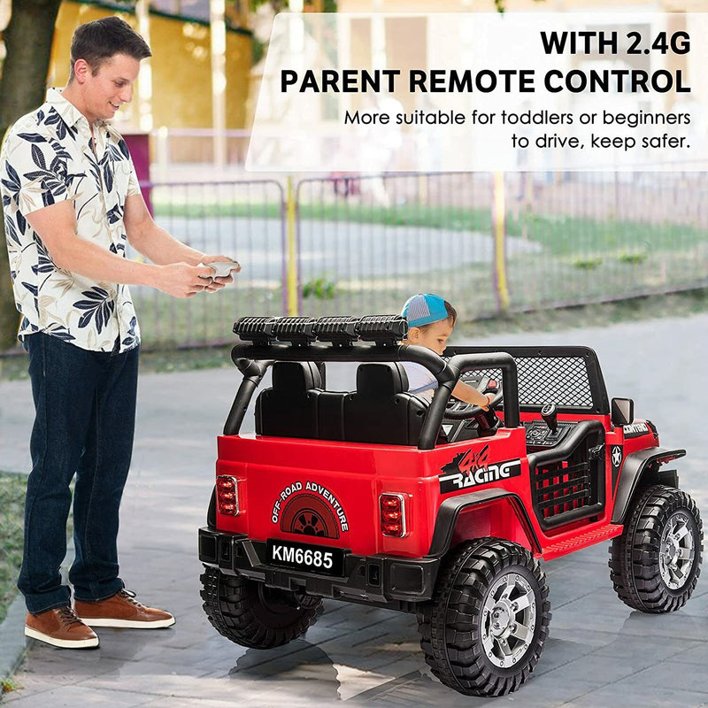 Load image into Gallery viewer, Adventure-Ready 2 Seater Electric Ride-On Jeep for Kids with Remote Control
