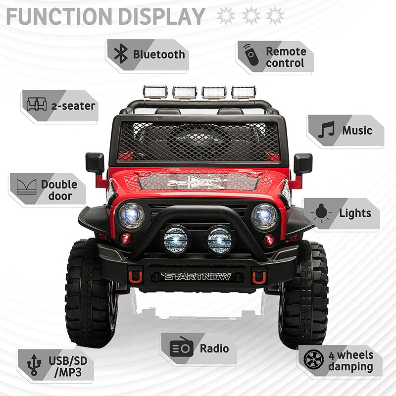 Load image into Gallery viewer, Adventure-Ready 2 Seater Electric Ride-On Jeep for Kids with Remote Control
