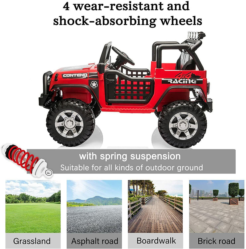 Load image into Gallery viewer, Adventure-Ready 2 Seater Electric Ride-On Jeep for Kids with Remote Control
