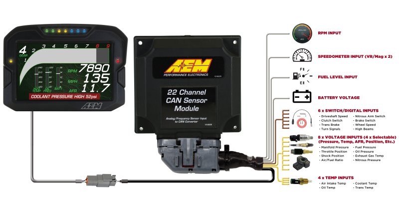 Load image into Gallery viewer, AEM Electronics 22 Channel CAN Sensor Module
