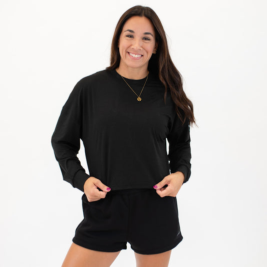 Affinity Oversized Long Sleeve Crop Tee - Skoutley Outdoors LLC
