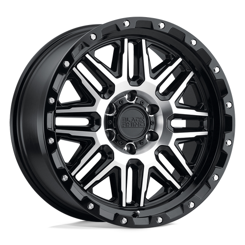 Black Rhino Hard Alloys Alamo Gloss Black W/ Machined Face & Stainless Bolts