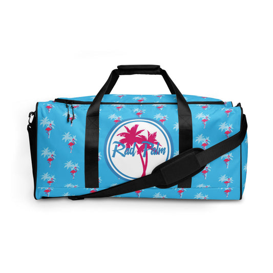 Rad Palm Flamingo Blue Duffle Bag