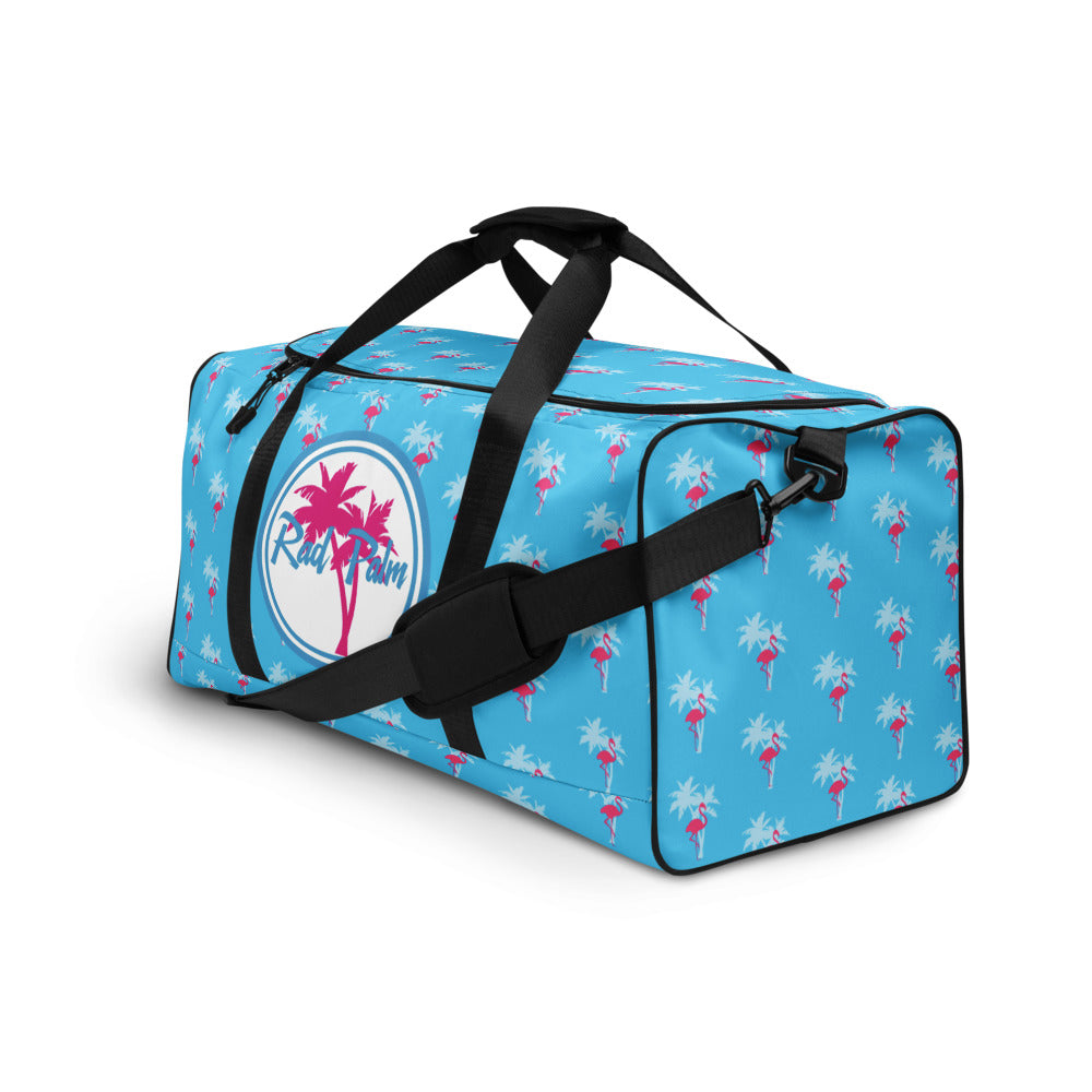 Rad Palm Flamingo Blue Duffle Bag