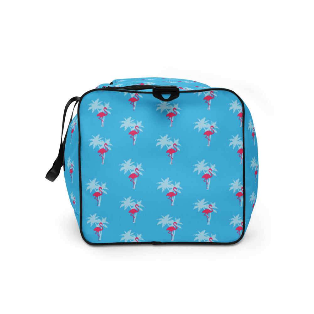 Rad Palm Flamingo Blue Duffle Bag
