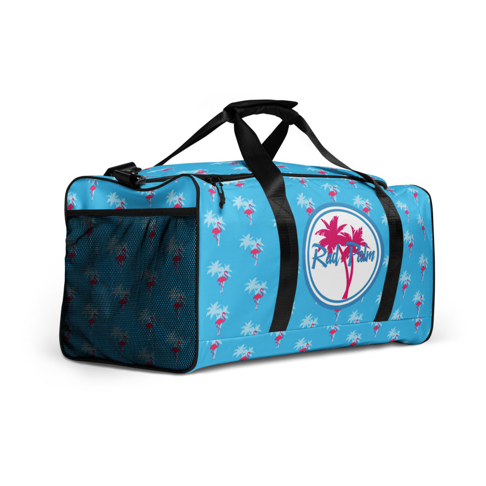 Rad Palm Flamingo Blue Duffle Bag