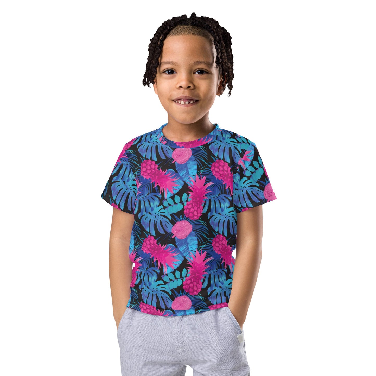 Rad Palm Pineapple Express Kid's Crew Neck T-Shirt
