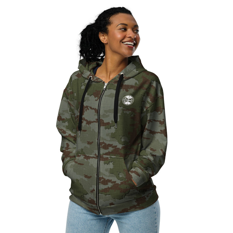 Load image into Gallery viewer, Athleisure Unisex Zip Hoodie | TerraVerde Camo
