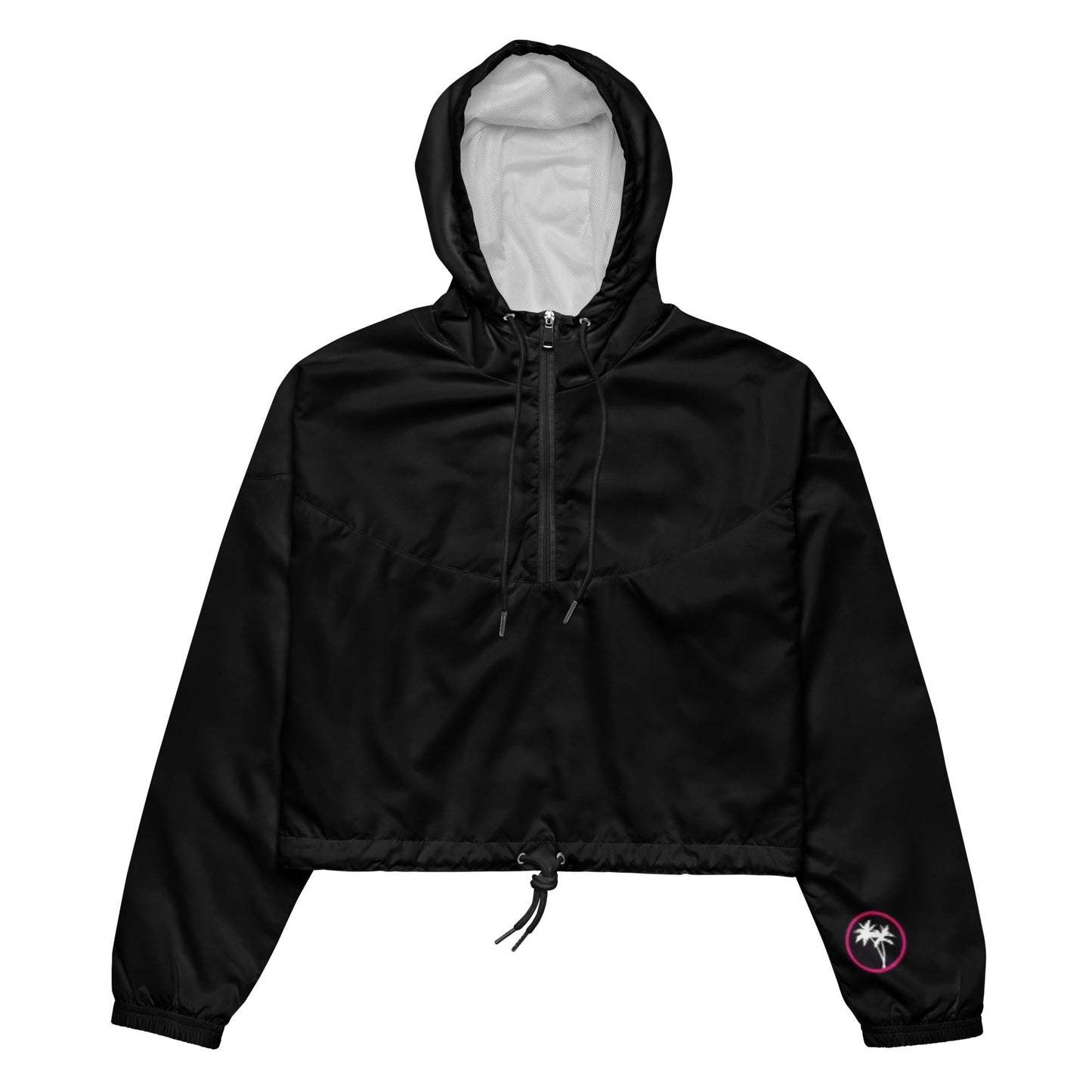 Rad Palm Black Women’s Cropped Windbreaker
