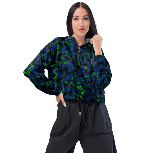 Rad Palm 2023 Navy Women’s Cropped Windbreaker