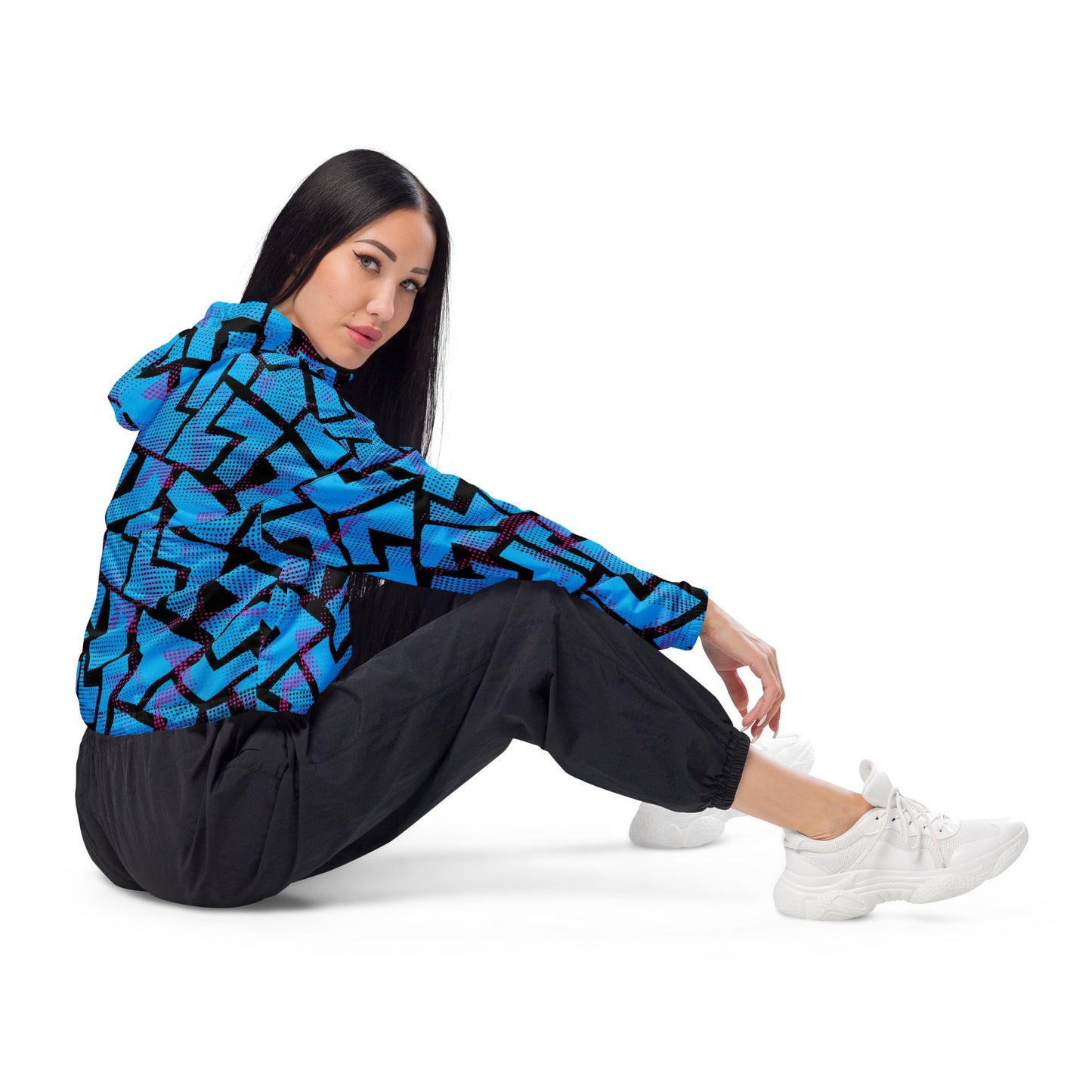 Rad Palm 2023 Royal Women’s Cropped Windbreaker