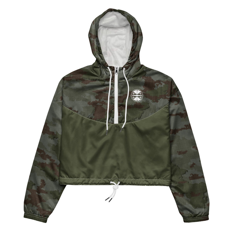 Load image into Gallery viewer, Athleisure Cropped Windbreaker | TerraVerde Camo

