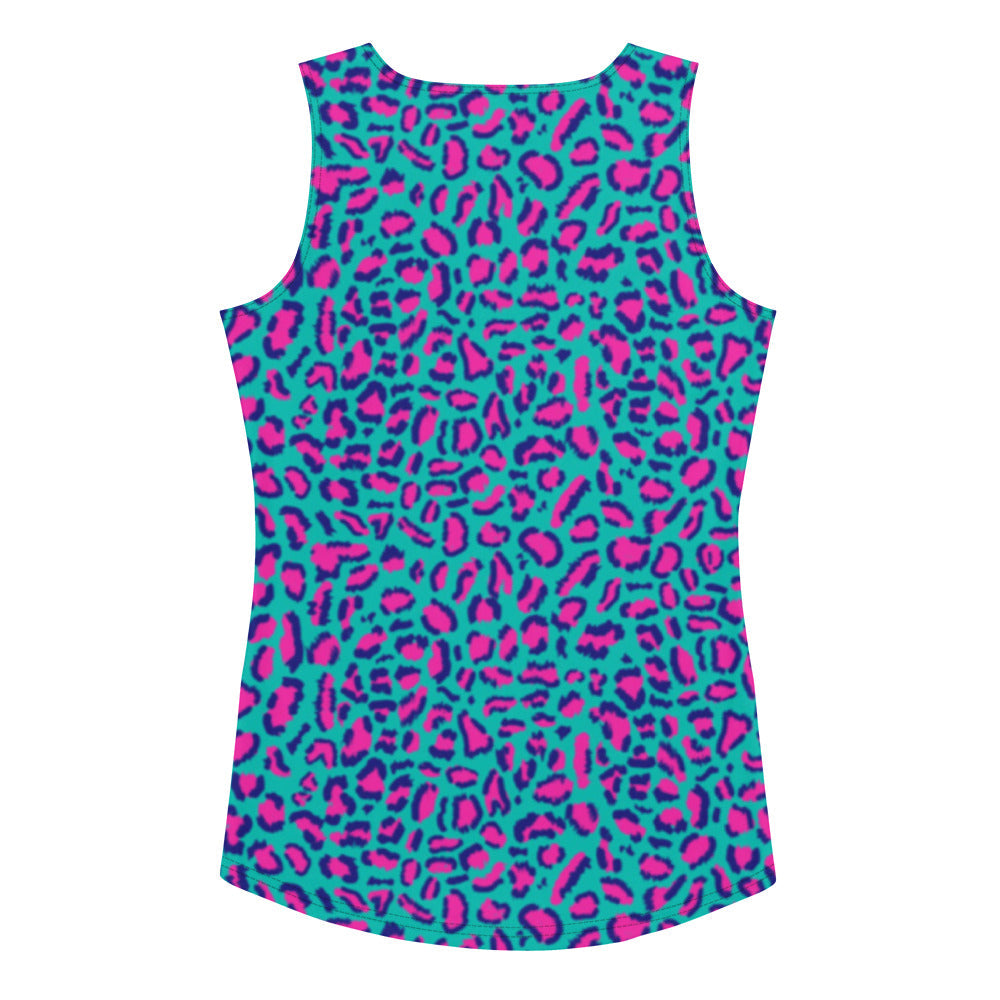 Rad Palm Neon Leopard Tank Top